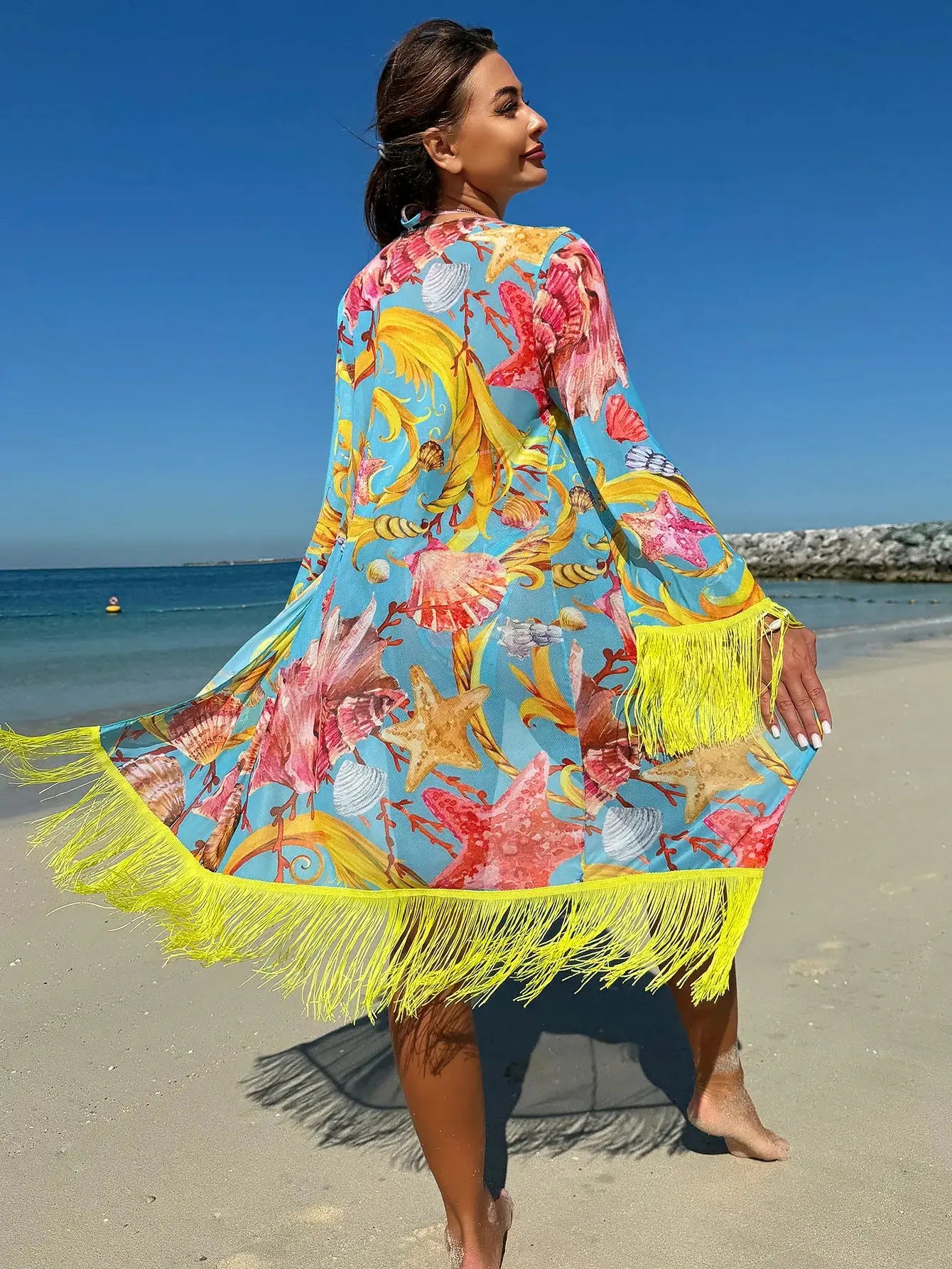 Feely Tassel Drape Three Piece Swimsuit Set for Women - Love Salve